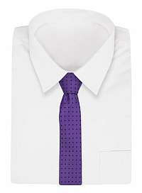 Fialová bodkovaná kravata Alties