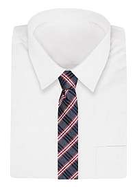 Granátová kockovaná kravata