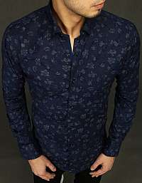 Granátová košeľa s jemným vzorom