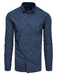 Granátová košeľa s výrazným vzorom