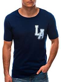 Granátové bavlnené tričko s potlačou LA S1581