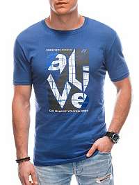 Granátové  tričko s nápisom Alive S1781