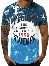 Granátovo-modré tričko s potlačou JS/SS100718