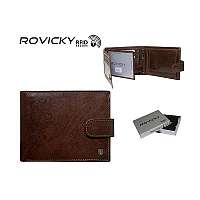 Hnedá kožená pánska peňaženka ROVICKY