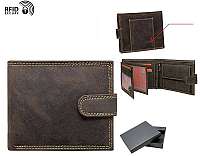 Hnedá kožená peňaženka s prackou