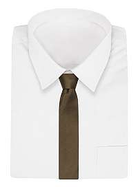 Hnedá pruhovaná pánska kravata