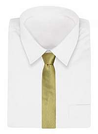 Hodvábna žltá kravata s jemnou textúrou Chattier