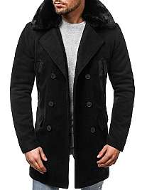 Jedinečný čierny pánsky kabát O/88872Z
