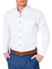 Jednoduchá biela pánska košeľa k302