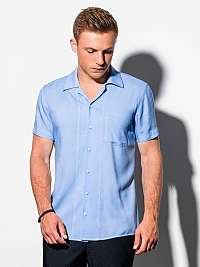 Jednoduchá svetlo modrá košeľa s krátkym rukávom K561