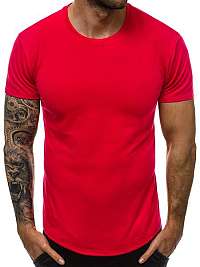 Jednoduché červené pánske tričko JS/712005