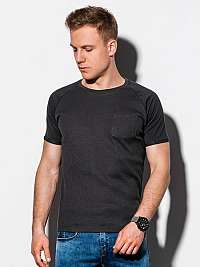 Jednoduché čierne tričko S1182