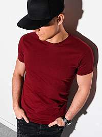 Jednoduché tričko v tmavo červenom prevedení S1370