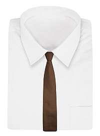 Jednofarebná hnedá kravata