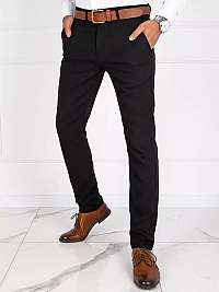 Klasické čierne bavlnené chinos nohavice