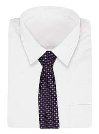 Kockovaná fialová kravata
