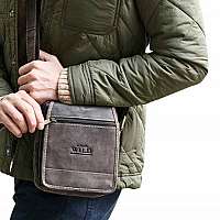 Kožená pánska taška ALWAYS WILD v hnedom prevedení