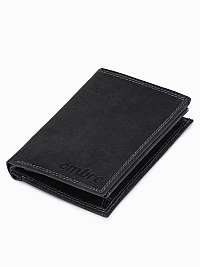 Kožená peňaženka v čiernej farbe A417
