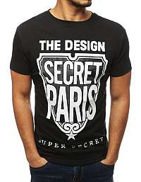 Letné čierne tričko SECRET PARIS