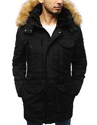 Moderná zimná bunda v čiernej farbe