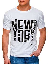 Moderné biele tričko NewYork S1400