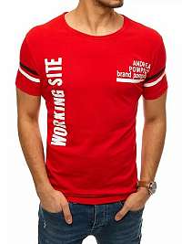 Moderné červené tričko s nápisom