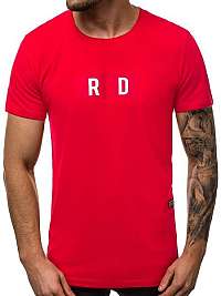 Moderné červené tričko s nápisom O/1271