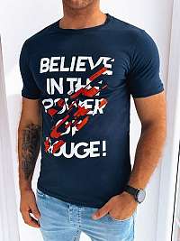 Moderné granátové tričko s nápisom believe