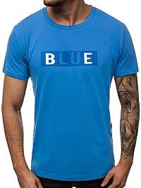 Moderné modré tričko s nápisomO/1271