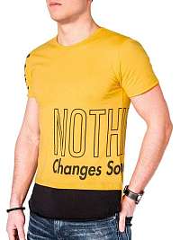Moderné tričko v žltej farbe s981