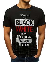 Módne tričko v čiernej farbe