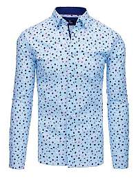 Modrá košeľa s kvetinovým vzorom