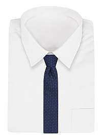 Modrá kravata s decentným vzorom
