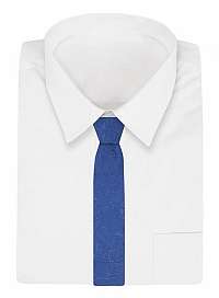 Modrá široká kravata so vzorom Chattier