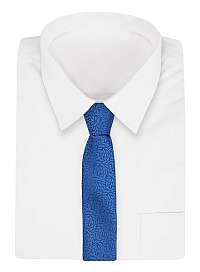 Modrá vzorovaná pánska kravata