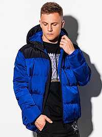 Modrá zimná bunda v štýlovom prevedení C458