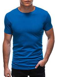 Modré bavlnené tričko s krátkym rukávom S1683