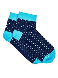 Modré bodkované ponožky U14