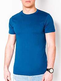 Modré jednoduché pánske tričko s884
