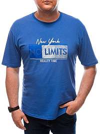 Modré Plus Size tričko s potlačou No Limits S1612
