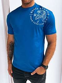 Modré tričko s nápisom Noble stance