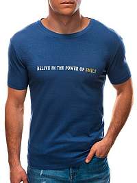 Modré tričko s nápisom Power of Smile S1590