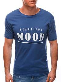 Modré tričko s potlačou Mood S1573
