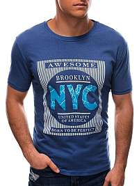 Modré tričko s výraznou potlačou NYC S1598