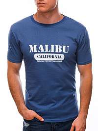 Modré tričko so štýlovou potlačou Malibu S1592