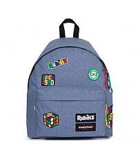 Modrý ruksak s nášivkami EASTPAK PADDED PAK'R  Rubik's Patch