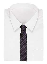 Nádherná károvaná kravata v granátovej farbe Alties