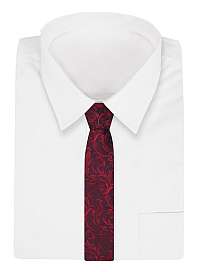 Nádherná vzorovaná bordová kravata