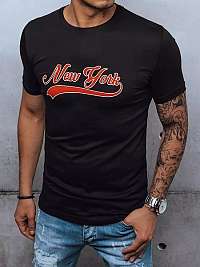 Nádherné bavlnené tričko v čiernej farbe New York