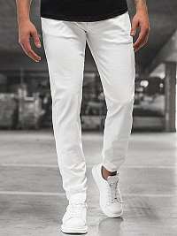 Nádherné jogger nohavice v bielej farbe JB/JP1145/1